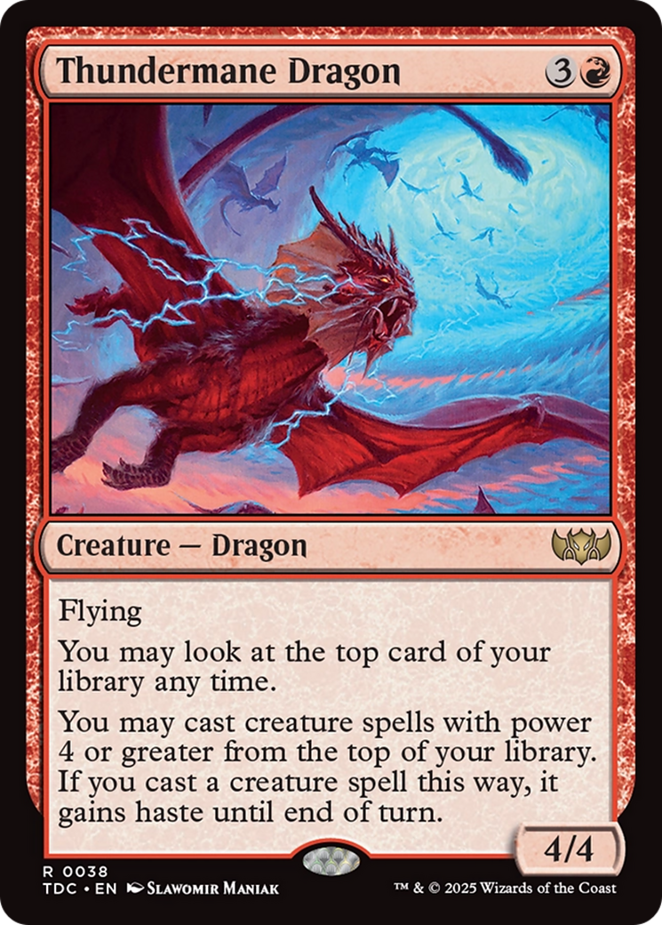 Thundermane Dragon [Tarkir: Dragonstorm Commander] | The CG Realm