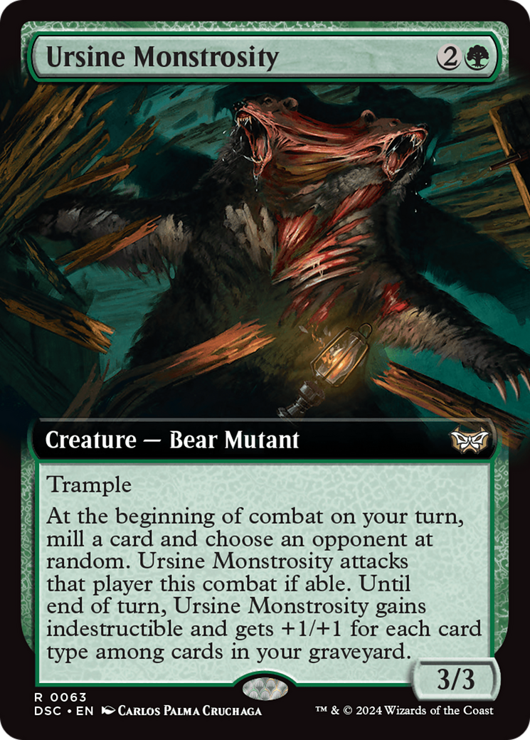 Ursine Monstrosity (Extended Art) [Duskmourn: House of Horror Commander] | The CG Realm