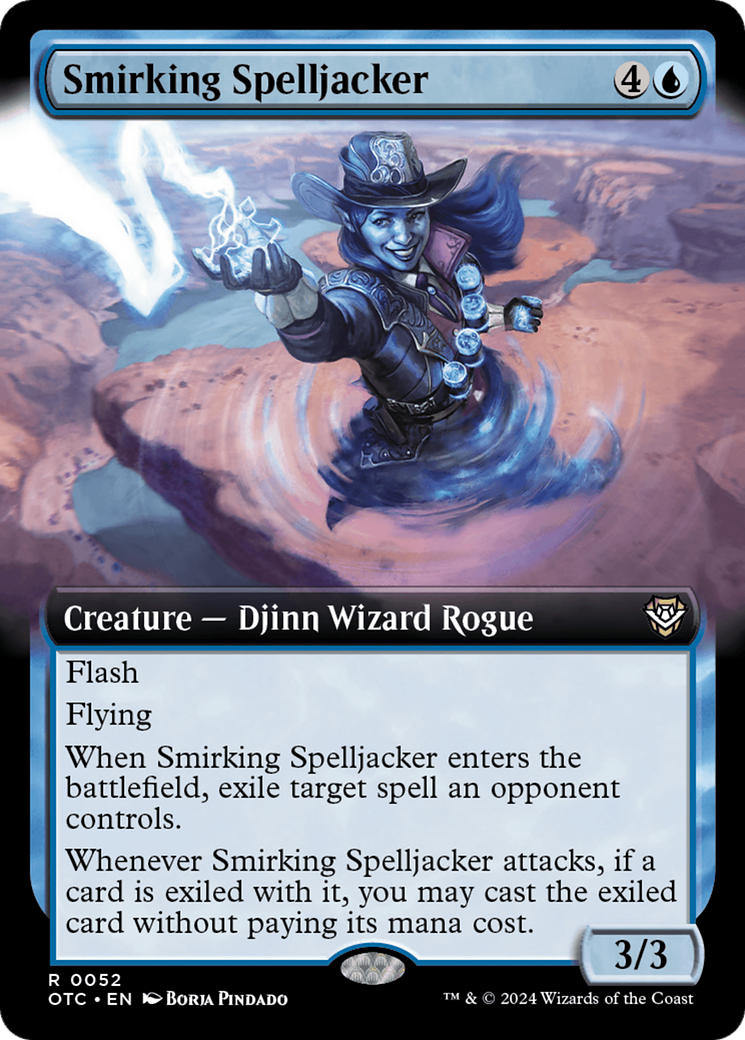 Smirking Spelljacker (Extended Art) [Outlaws of Thunder Junction Commander] | The CG Realm