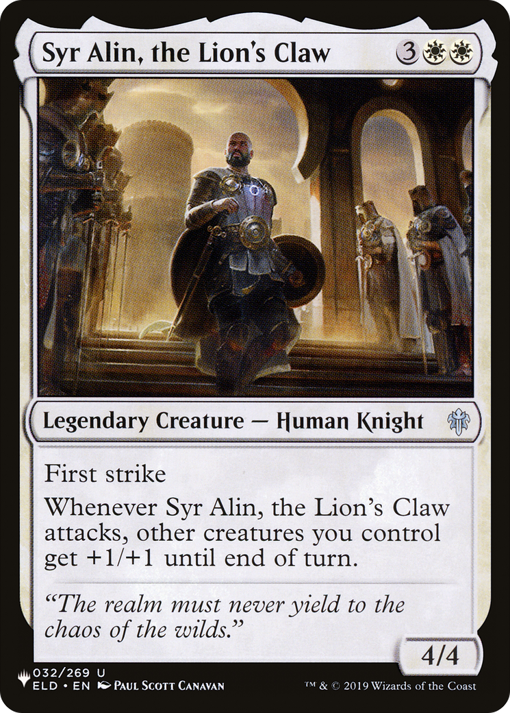 Syr Alin, the Lion's Claw [The List] | The CG Realm