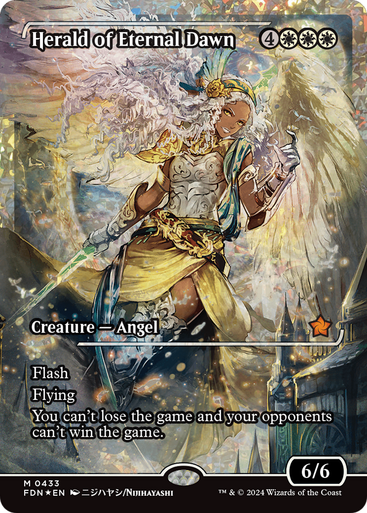 Herald of Eternal Dawn (Showcase) (Fracture Foil) [Foundations] | The CG Realm