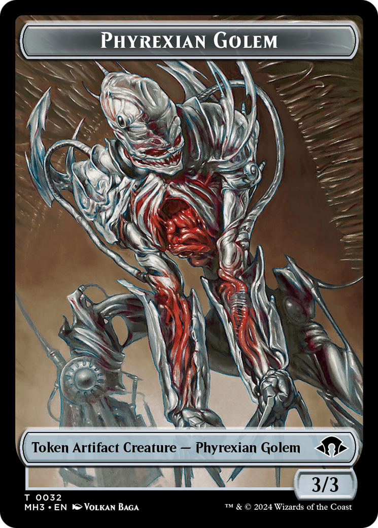 Servo // Phyrexian Golem Double-Sided Token (MH3-33 // 32) - Modern Horizons 3 Foil