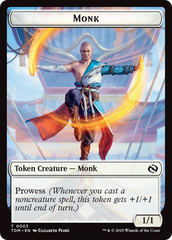 Elemental (0027) // Monk Double-Sided Token [Tarkir: Dragonstorm Commander Tokens] | The CG Realm