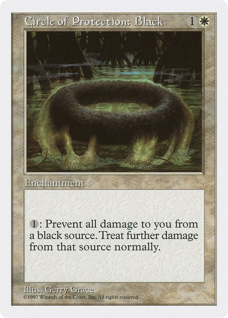 Circle of Protection: Black (5ED-) - Fifth Edition