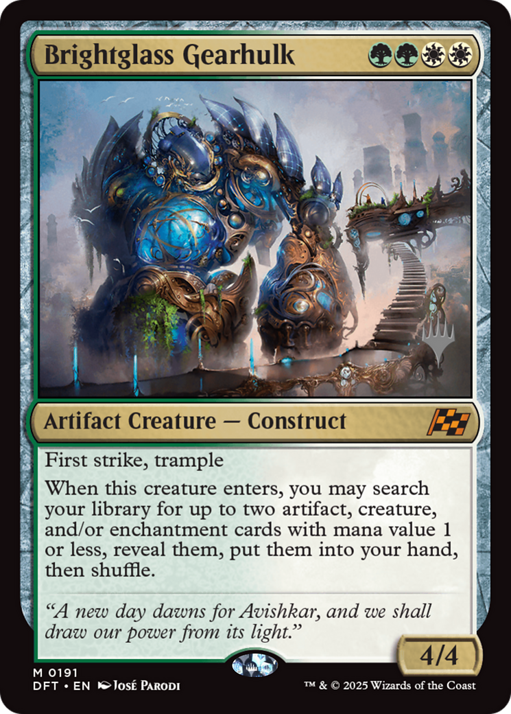 Brightglass Gearhulk (PPDFT-191) - Promo Pack: Aetherdrift Foil