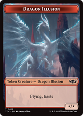 Dragon Illusion // Monk Double-Sided Token [Tarkir: Dragonstorm Commander Tokens] | The CG Realm