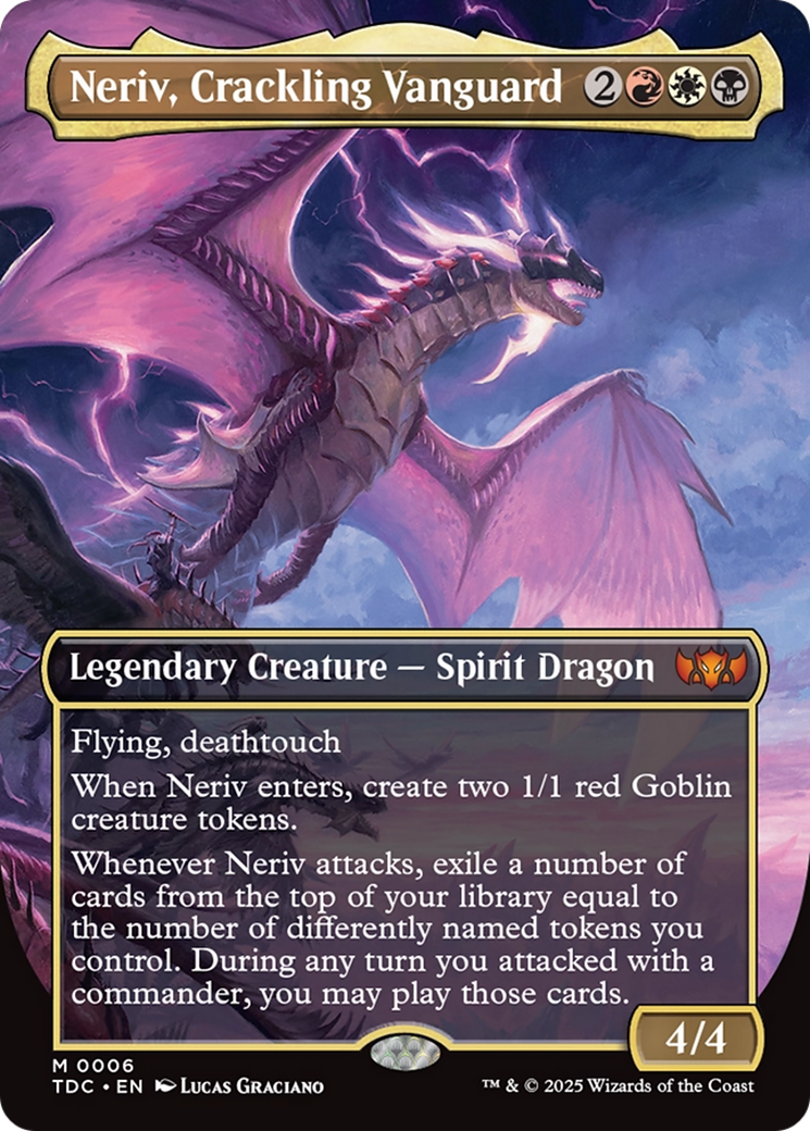 Neriv, Crackling Vanguard (Borderless) [Tarkir: Dragonstorm Commander] | The CG Realm
