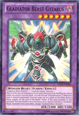 Gladiator Beast Gyzarus (Starfoil) (BATT-EN008) - Battle Pack Tournament Prize Cards Limited
