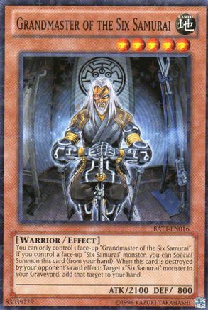 Grandmaster of the Six Samurai (Starfoil) (BATT-EN016) - Battle Pack Tournament Prize Cards Limited