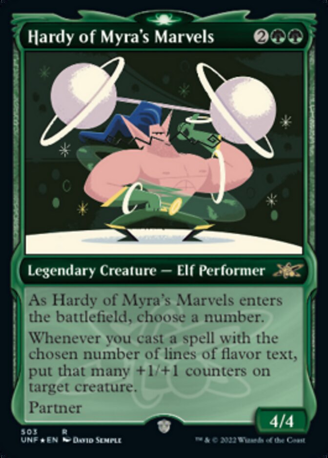 Hardy of Myra's Marvels (Showcase) (Galaxy Foil) [Unfinity] | The CG Realm