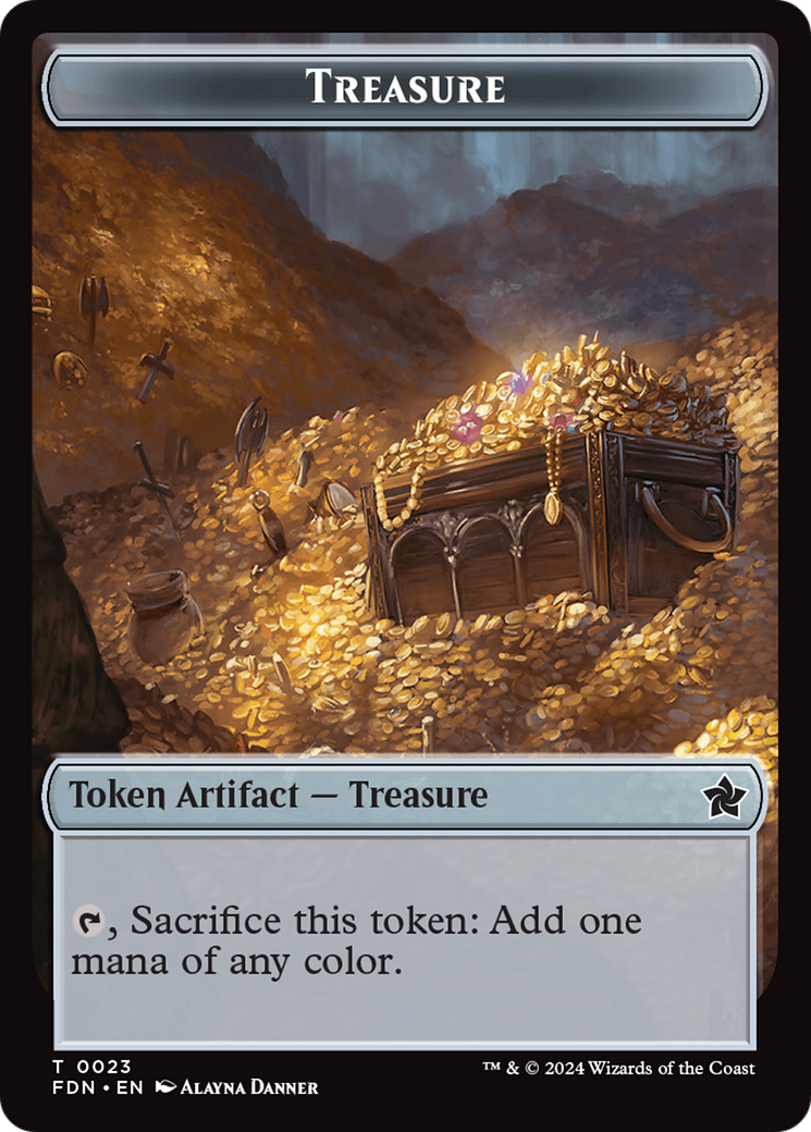 Food // Treasure Double-Sided Token (FDN-22 // 23) - Foundations