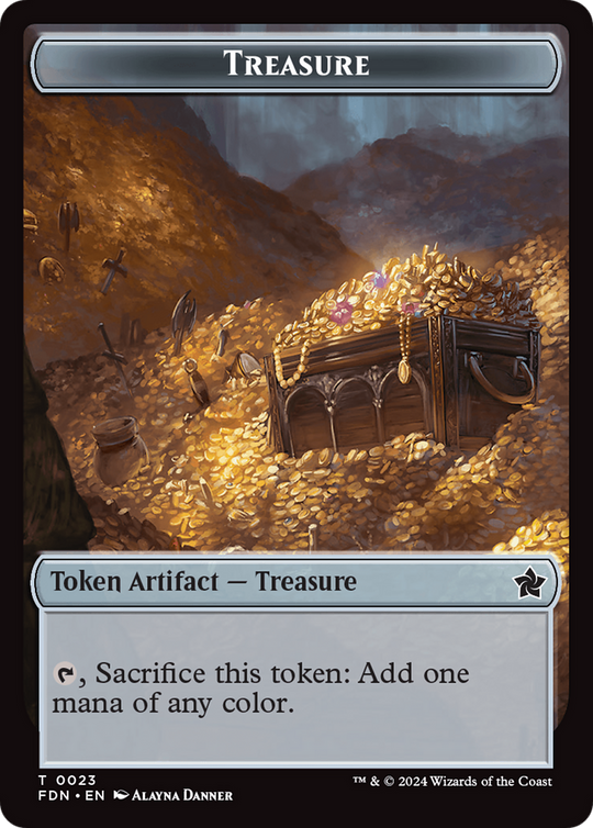 Goblin // Treasure Double-Sided Token (FDN-18 // 23) - Foundations