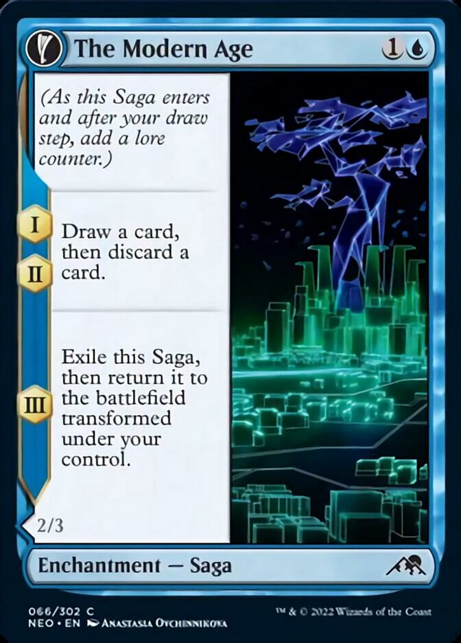 The Modern Age (NEO-066) - Kamigawa: Neon Dynasty: (fandfc, enchantment)