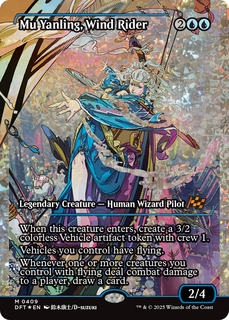 Mu Yanling, Wind Rider (Showcase) (Fracture Foil) (DFT-409) - Aetherdrift: (Showcase) Foil