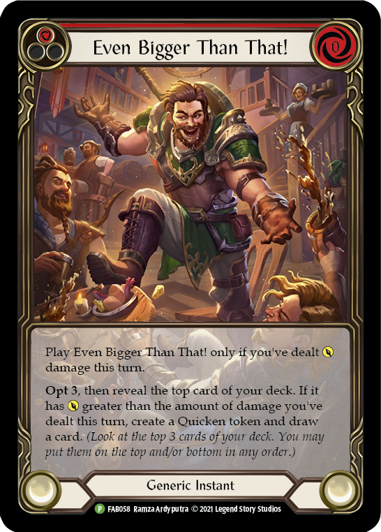 Even Bigger Than That (Red) [FAB058] (Promo)  Rainbow Foil | The CG Realm