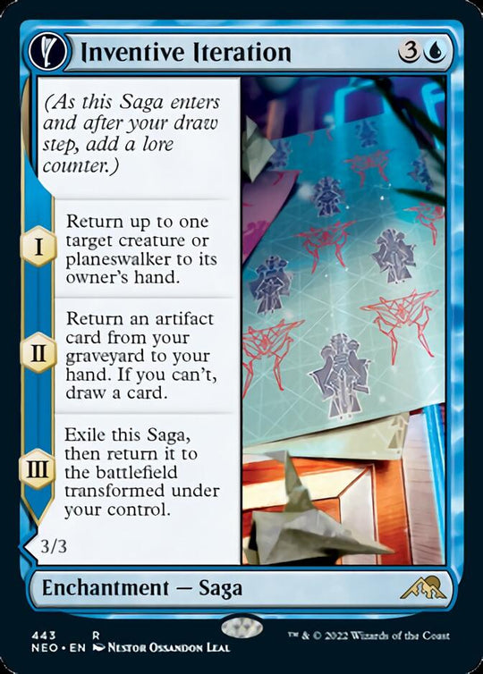 Inventive Iteration (Extended Art) (NEO-443) - Kamigawa: Neon Dynasty: (Extended Art, fandfc, enchantment)