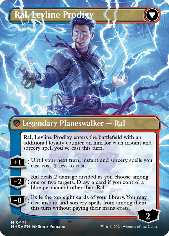 Ral, Monsoon Mage (Borderless) (Textured Foil) (MH3-471) - Modern Horizons 3 Foil