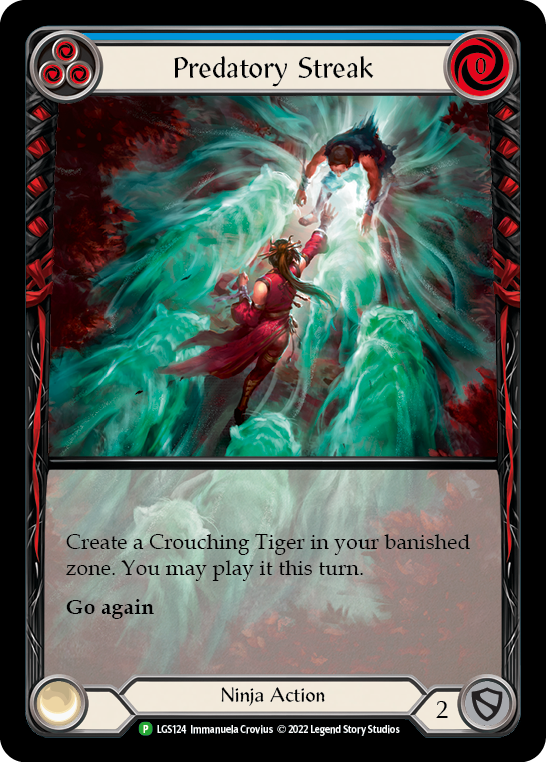 Predatory Streak (Blue) [LGS124] (Promo)  Rainbow Foil | The CG Realm