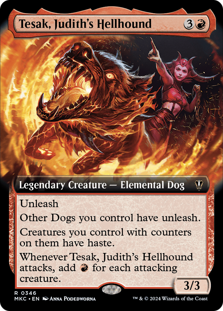 Tesak, Judith's Hellhound (Extended Art) [Murders at Karlov Manor Commander] | The CG Realm