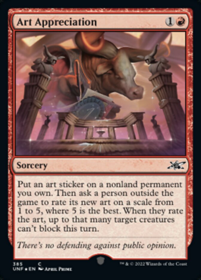 Art Appreciation (Galaxy Foil) [Unfinity] | The CG Realm