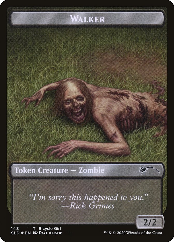 Walker (Bicycle Girl // Well Walker) Double-sided Token (SLD-148) - Secret Lair Drop Foil