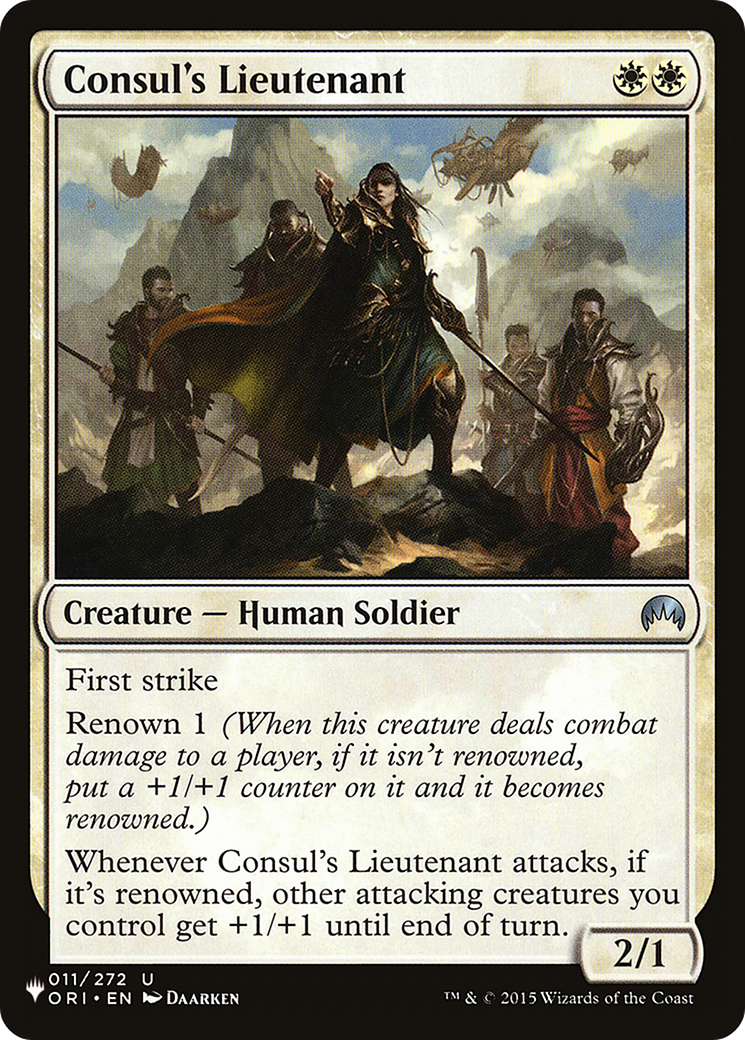 Consul's Lieutenant [The List] | The CG Realm