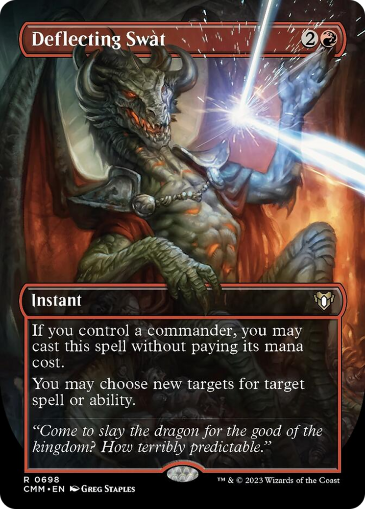 Deflecting Swat (Borderless Alternate Art) [Commander Masters] | The CG Realm