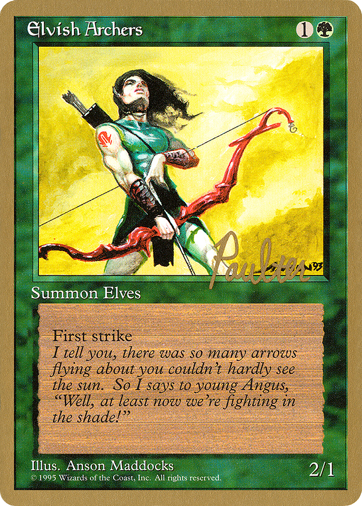 Elvish Archers - 1996 Preston Poulter (4ED) (WCD-) - Pro Tour Collector Set