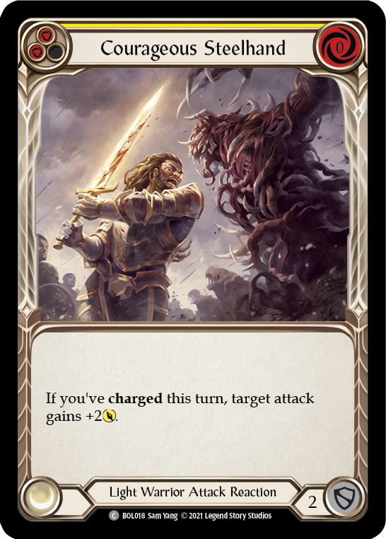 Courageous Steelhand (Yellow) [BOL018] (Monarch Boltyn Blitz Deck) | The CG Realm