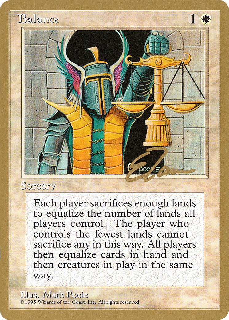 Balance - 1996 Eric Tam (4ED) (WCD-) - Pro Tour Collector Set