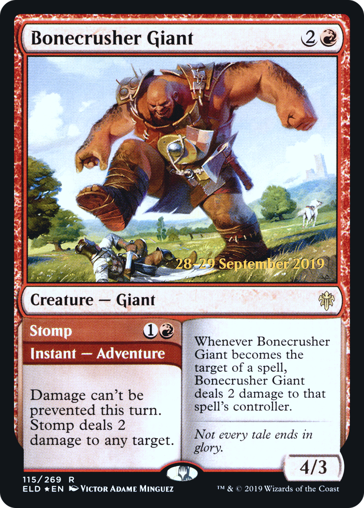 Bonecrusher Giant (PRE-115S) - Throne of Eldraine Promos Foil