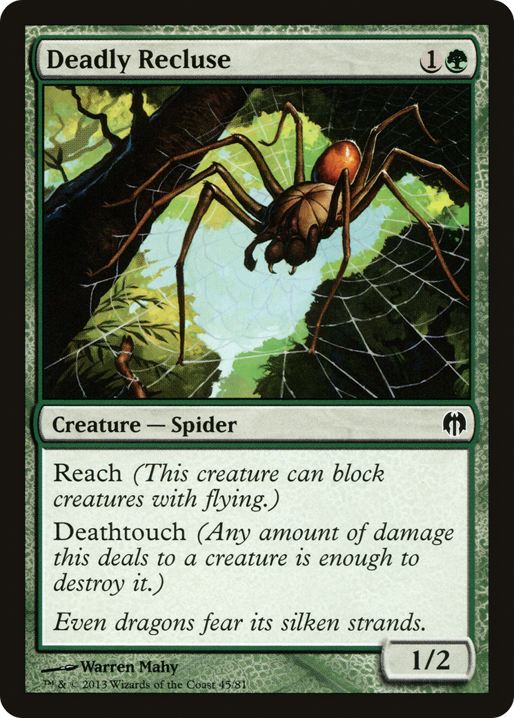 Deadly Recluse (DDL-045) - Duel Decks: Heroes vs. Monsters