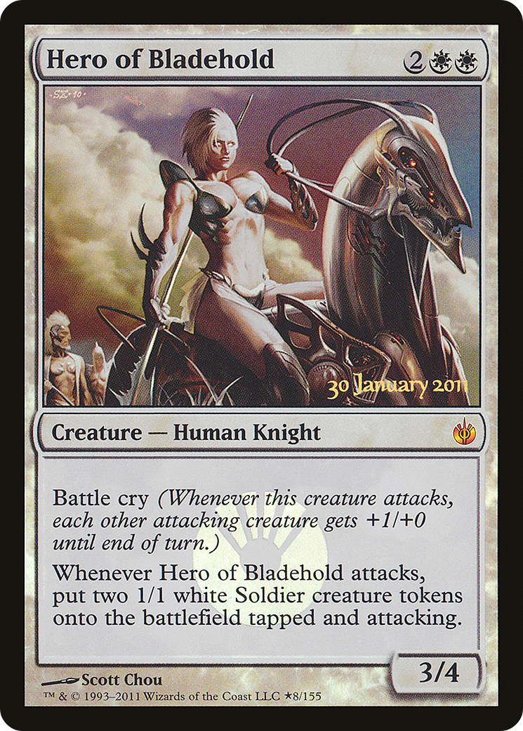 Hero of Bladehold (PRE-008) - Mirrodin Besieged Promos Foil