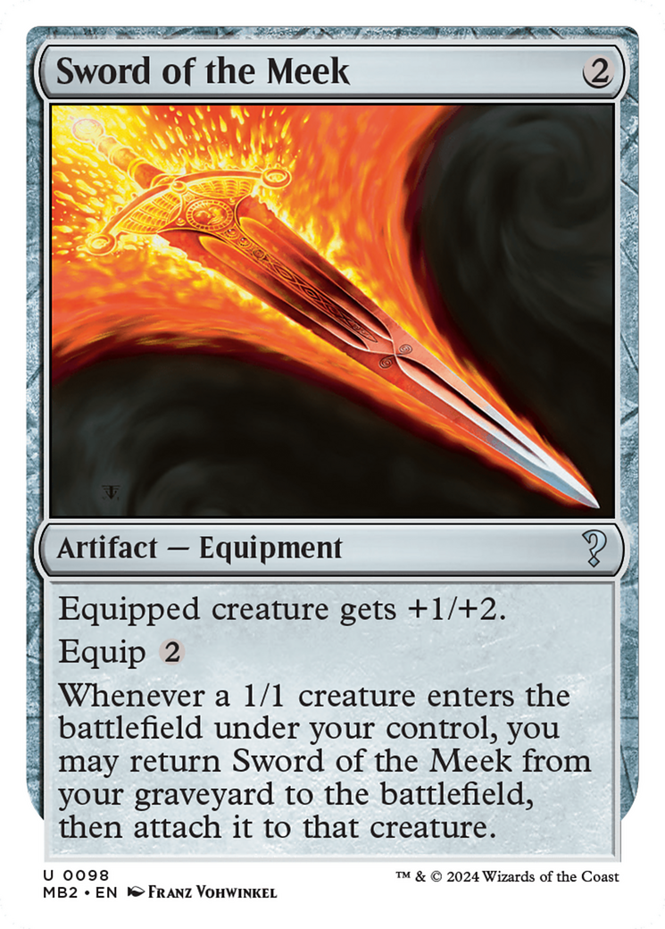Sword of the Meek (White Border) (MB2-098) - Mystery Booster 2