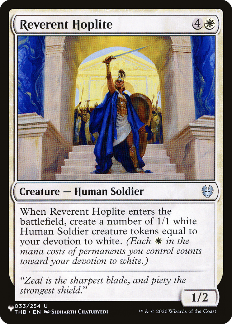 Reverent Hoplite [The List] | The CG Realm