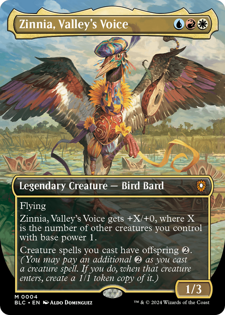 Zinnia, Valley's Voice (Borderless) [Bloomburrow Commander] | The CG Realm