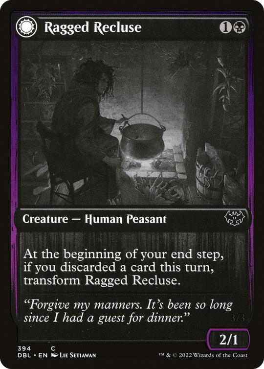 Ragged Recluse (DBL-394) - Innistrad: Double Feature: (Double Faced Transform)