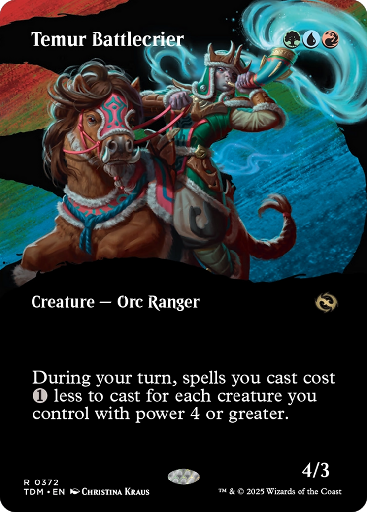 Temur Battlecrier (Borderless) [Tarkir: Dragonstorm] | The CG Realm