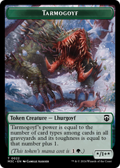 Tarmogoyf (Ripple Foil) // Goblin Double-Sided Token [Modern Horizons 3 Commander Tokens] | The CG Realm
