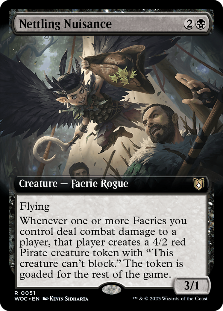 Nettling Nuisance (Extended Art) [Wilds of Eldraine Commander] | The CG Realm