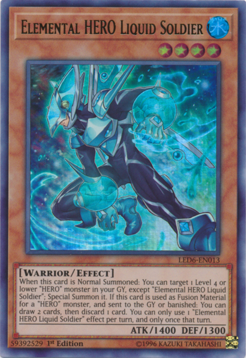 Elemental Hero Liquid Soldier [LED6-EN013] Ultra Rare | The CG Realm