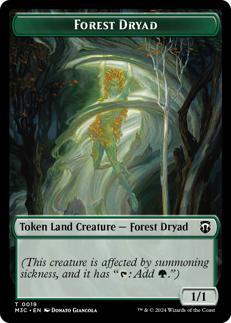 Boar (Ripple Foil) // Forest Dryad Double-Sided Token (M3C-17 // 19) - Modern Horizons 3 Commander Foil