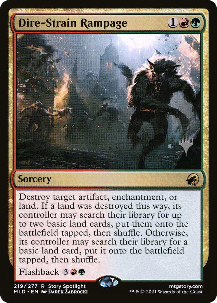 Dire-Strain Rampage (PPMID-219) - Innistrad: Midnight Hunt Promos