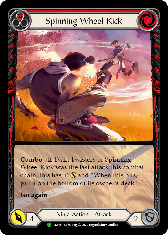 Spinning Wheel Kick (Red) [LGS141] (Promo)  Rainbow Foil | The CG Realm