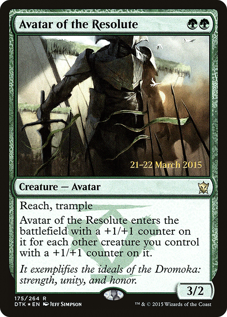 Avatar of the Resolute (PRE-175) - Dragons of Tarkir Promos Foil