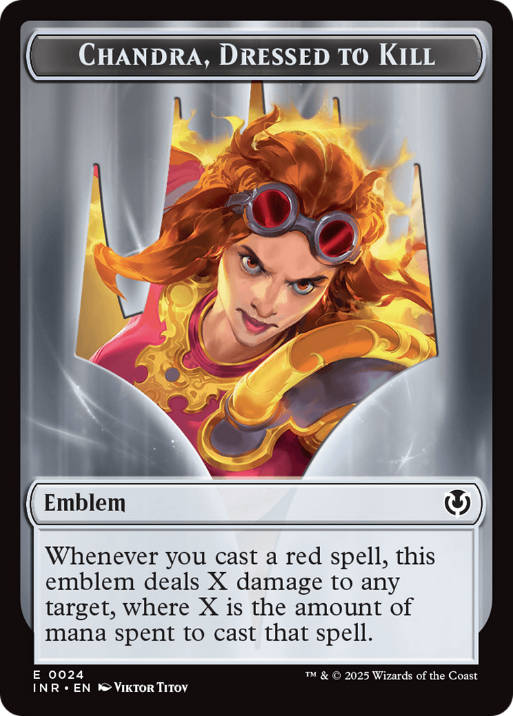 Human (0014) // Emblem - Chandra, Dressed to Kill Double-Sided Token (INR-14 // 24) - Innistrad Remastered