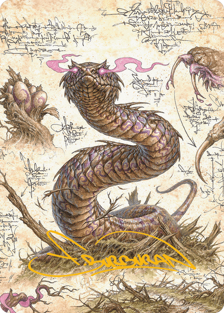 Rottenmouth Viper Art Card (Gold-Stamped Signature) [Bloomburrow Art Series] | The CG Realm