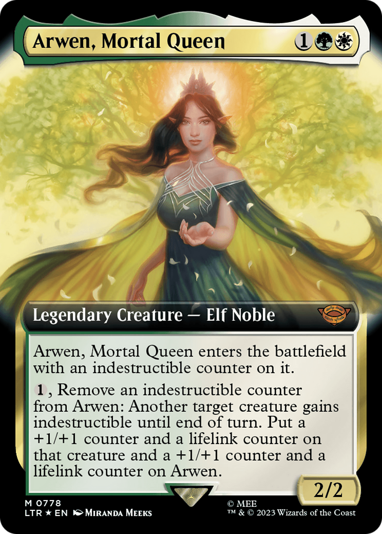 Arwen, Mortal Queen (Extended Art) (Surge Foil) [The Lord of the Rings: Tales of Middle-Earth] | The CG Realm