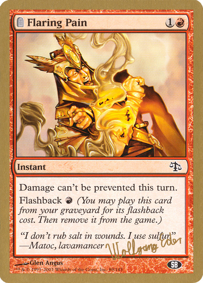 Flaring Pain (Wolfgang Eder) (SB) [World Championship Decks 2003] | The CG Realm