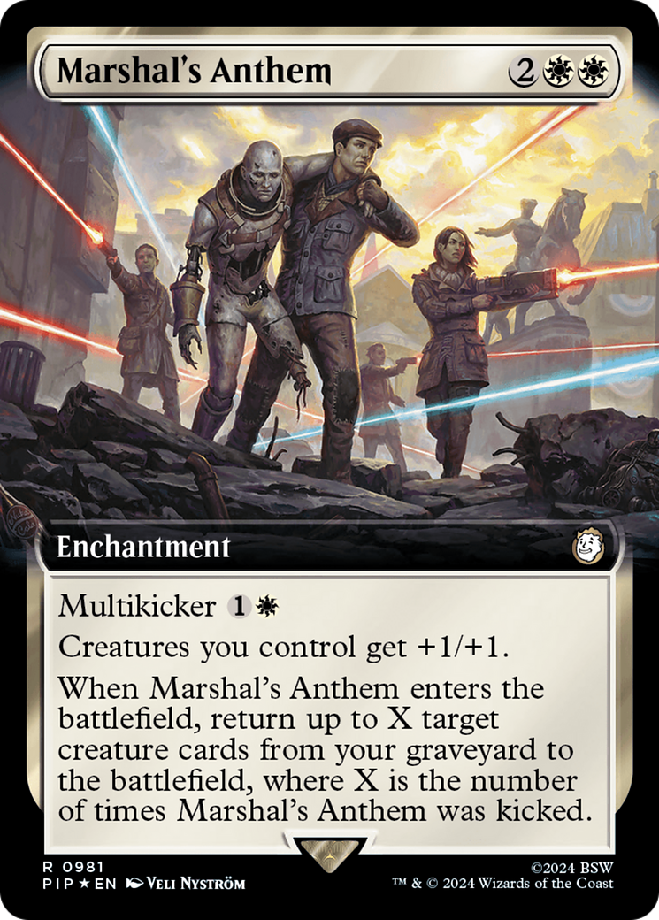 Marshal's Anthem (Extended Art) (Surge Foil) [Fallout] | The CG Realm